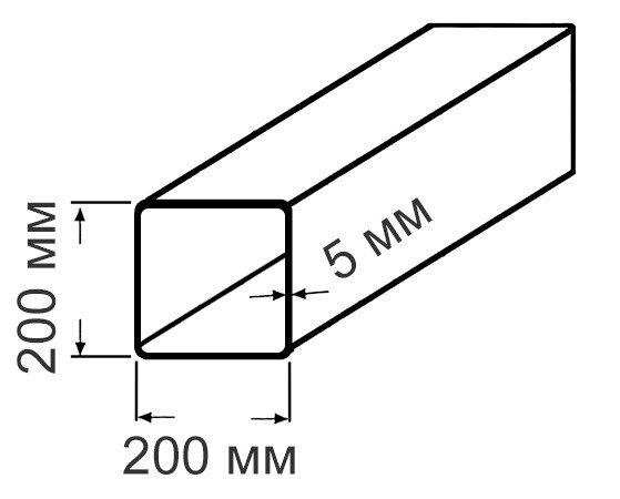 Труба 200х200х5,0 09Г2С ГОСТ Р 54157-2010 стальная квадратная профильная