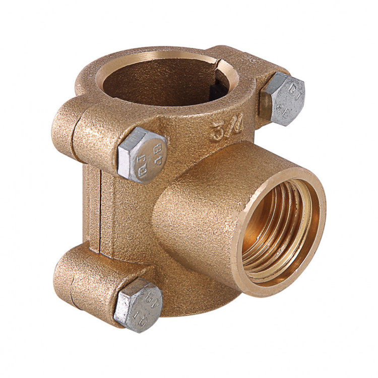 Латунная обойма-тройник VALTEC 3/4" х 1/2" х 3/4" ремонтная VTr.755.G.0504 1