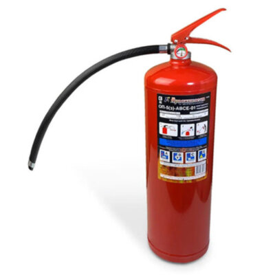 Огнетушитель порошковый Ярпожинвест ОП-5(з)-АВСЕ, ЗПУ-алюминий