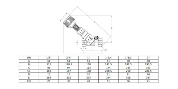 Клапан Cim 745 3/4" Ру 25 балансировочный Cimberio