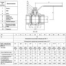 Кран шаровой ABRA BV-027A ВР 1 1/2" DN 40 PN 40 с фиксатором нержавеющая сталь 2
