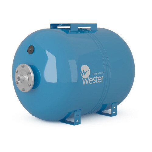 Гидроаккумулятор Wester Premium WAO 150P НР 1" DN 495 PN 10 мембранный горизонтальный c нержавеющим контрфланцем