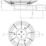 Корпус трапа HL90K-3020 DN40/50 горизонтальный выпуск, монтаж. заглушка 2