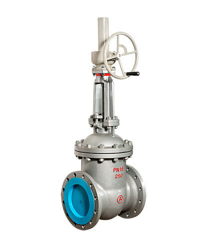 Задвижка 30нж541нж Ду350 Ру 16 с редуктором нержавеющая