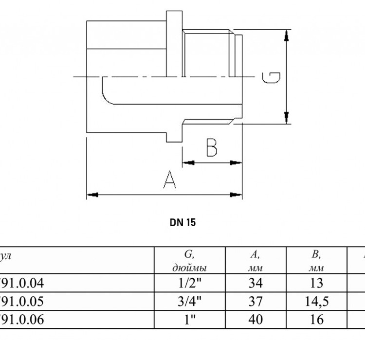 Пробка VALTEC VTp.791 НР 1/2" DN 15 PN 25 полипропиленовая 2