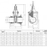Задвижка HAWLE 4500E2 DN 200/222 PN 16 раструбная клиновая чугунная с обрезиненным клином 2