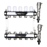 Коллекторная группа VALTEC VTc.588.EMNX.0604 4-х контурный ВР-НР 1"x3/4" DN 25 PN 9 с регулирующими и балансировочными клапанами 3