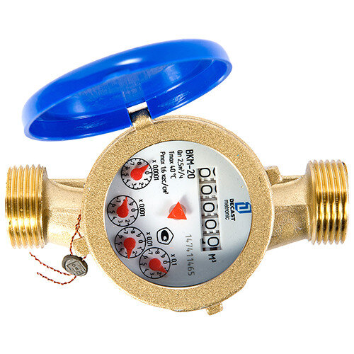 Счетчик мокроходный Декаст ВКМ-20 mini S холодной воды