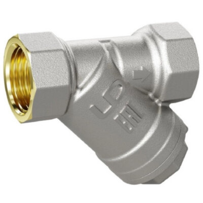 Фильтр сетчатый латунный Aquasfera 4011 DN 15 PN 20 резьба - 1/2'', косой 150°, резьбовой ВР-ВР, 4011-01