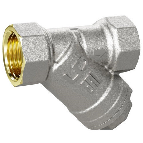 Фильтр сетчатый латунный Aquasfera 4011 DN 15 PN 20 резьба - 1/2'', косой 150°, резьбовой ВР-ВР, 4011-01