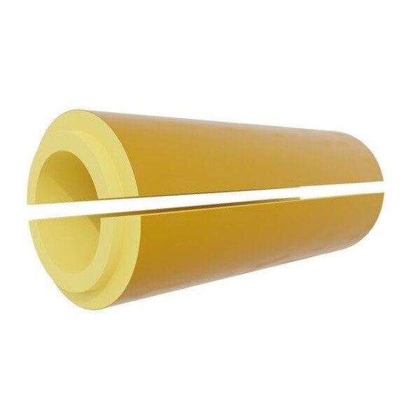 Скорлупа ППУ 45/40 из пенополиуретана с покрытием из стеклопластика  (1 метр)