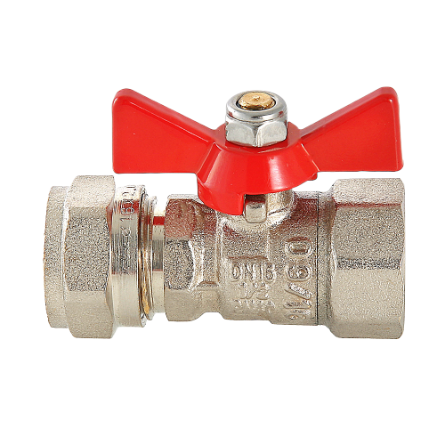 Кран шаровой VALTEC 1/2" Ду16 Ру25 с обжимным соединением и внутренней резьбой VT.342.N.1604