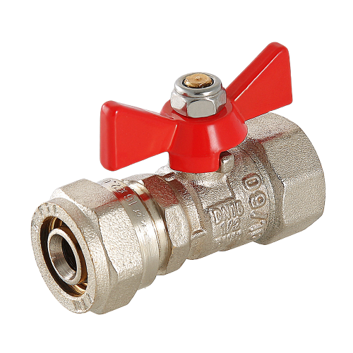 Кран шаровой VALTEC 1/2" Ду16 Ру25 с обжимным соединением и внутренней резьбой VT.342.N.1604