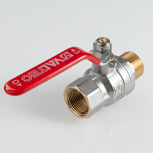 Кран шаровый VALTEC VT.415 ГОСТ Р 59553-2021 ВР-НР 1/2" DN 15 PN 40 никелированный латунный