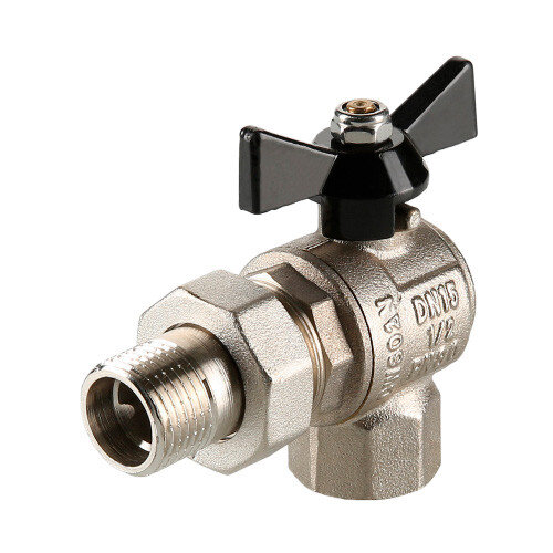 Кран шаровой VALTEC PERFECT 1/2" Ду15 Ру80 угловой с полусгоном VT.328.N.04