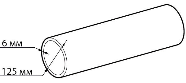 Труба ПНД техническая SDR21 d125х6,0 тип ОС