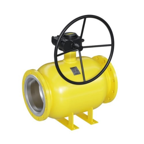 Кран шаровой цельносварной LD КШ.Ц.Ф.Р.GAS.450.016.П/П.02 Ду 450 Ру 16 стальной полнопроходный с редуктором