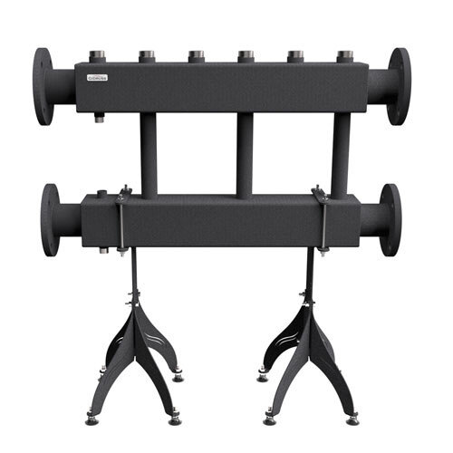 Коллектор распределительный GIDRUSS MK-600-3x32 3-х контурный НР 1 1/4" Ду 80 Ру 6 модульный