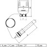 Головка термостатическая VALTEC VT.5012.0.0 М30х1,5 с выносным накладным датчиком температуры 2