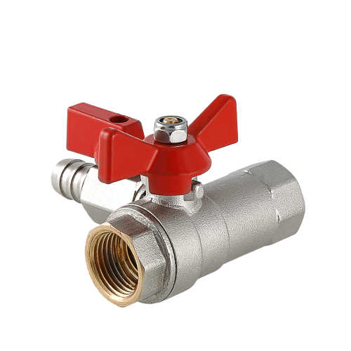 Кран шаровой VALTEC 1/2" Ду15 Ру40 с обратным клапаном и дренажом VT.248.N.04 2