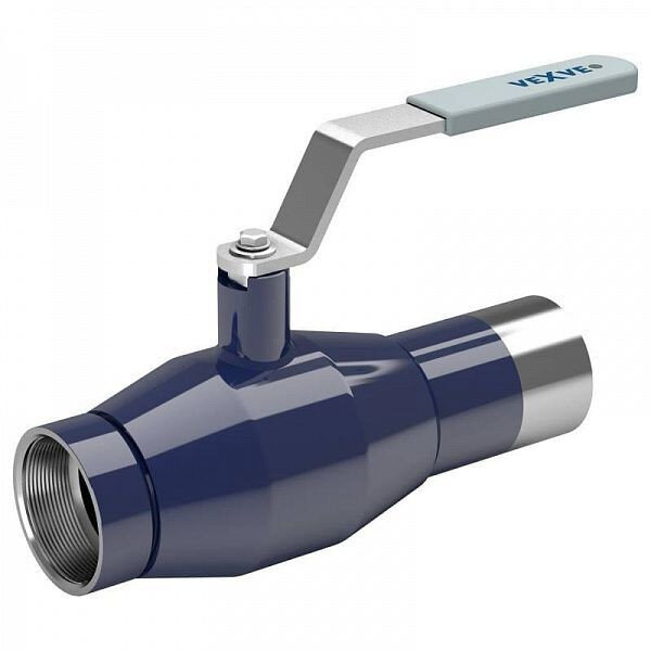Кран шаровой Vexve 101050 DN 50 PN 40 стальной стандартнопроходный под приварку для жидкости, ручка-рычаг