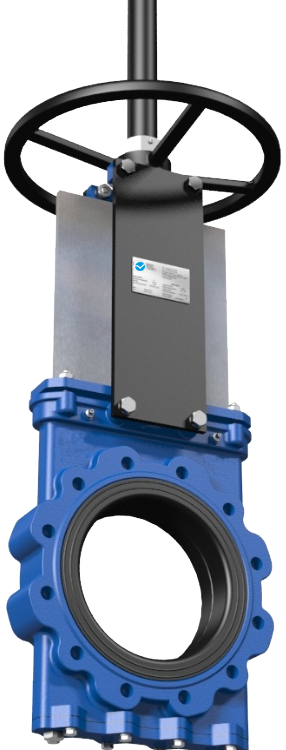 Задвижка шиберная VALSTOK VGL-012-01-HW-NR Ду 80 Ру 10/16 двусторонняя чугунная межфланцевая штурвал с выдвижным шпинделем 1