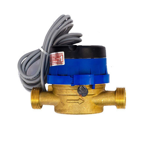 Счетчик для холодной воды Тепловодомер ВСХд-15-02 (110 мм) IP68 крыльчатый одноструйный резьбовой с импульсным выходом