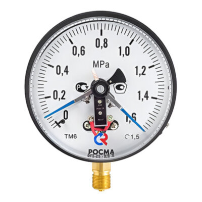 Манометр РОСМА ТМ-610Р.01 (0...0,16 МПа) Дкорп=150мм кл. 1,5 М20х1,5 с ЭКП тип I, с повышенной пылевлагозащищенностью IP54, общетехнический радиальный УТ-00048835