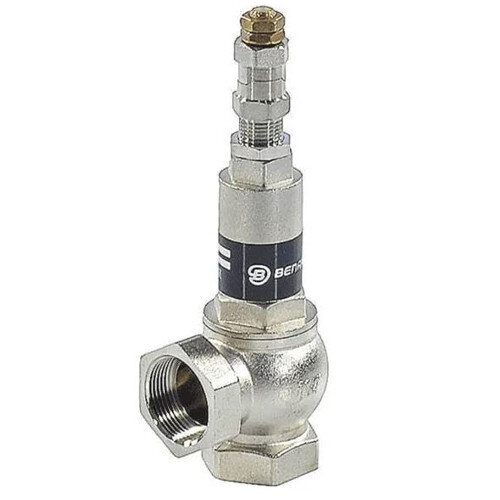 Клапан предохранительный Benarmo ВР 2 1/2"х2 1/2" DN 65х65 PN 16 Pн = 1...16 бар угловой латунный с никелевым покрытием