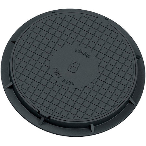 Люк чугунный легкий Л(А30)-К-1-60 для канализации ГОСТ 3634-2019