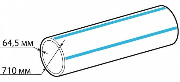 Труба ПНД 710х64,5 SDR 11 ПЭ 100 ГОСТ 18599-2001 питьевая