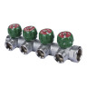 Коллектор распределительный STOUT SMB 6850 4 отвода ВР-НР 3/4" DN 20 PN 16 с регулирующими клапанами 1
