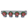 Коллектор распределительный STOUT SMB 6850 4 отвода ВР-НР 3/4" DN 20 PN 16 с регулирующими клапанами 2