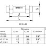 Вставка ремонтная VALTEC VTр.789 НР 1/2" DN 15 PN 25 L=80 мм для водяного счётчика 2