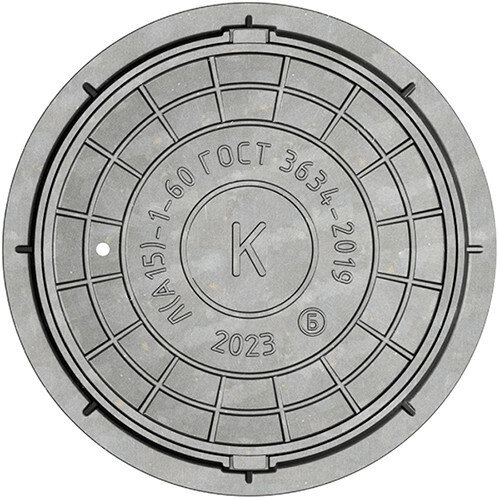 Люк чугунный легкий Л(А15)-ТС-1-60 для тепловых сетей ГОСТ 3634-2019