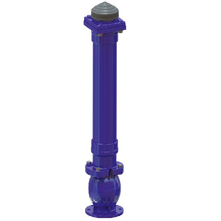 Пожарный гидрант JAFAR 8853 DN 100 H=5000 подземный с двойным запиранием с фланцем