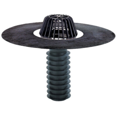 Кровельная воронка HL69H/2 DN 125 универсальная с полимербитумным полотном с вертикальным выпуском