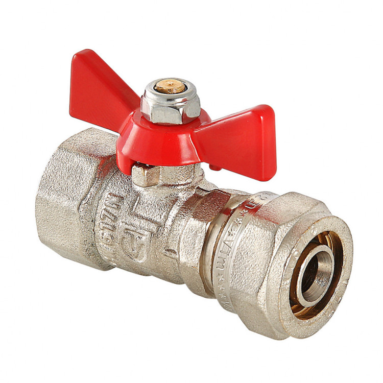 Кран шаровой VALTEC 1/2" Ду16 Ру25 с обжимным соединением и внутренней резьбой VT.342.N.1604 1