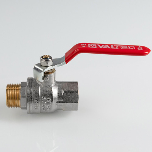 Кран шаровый VALTEC VT.415 ГОСТ Р 59553-2021 ВР-НР 1/2" DN 15 PN 40 никелированный латунный 9