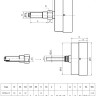 Термоманометр РОСМА ТМТБ-31Т.1 (0...2,5 МПа) Дкорп=80мм L=46мм кл. 2,5 G1/2" Траб = 0…+150°C осевой 00000028408 2