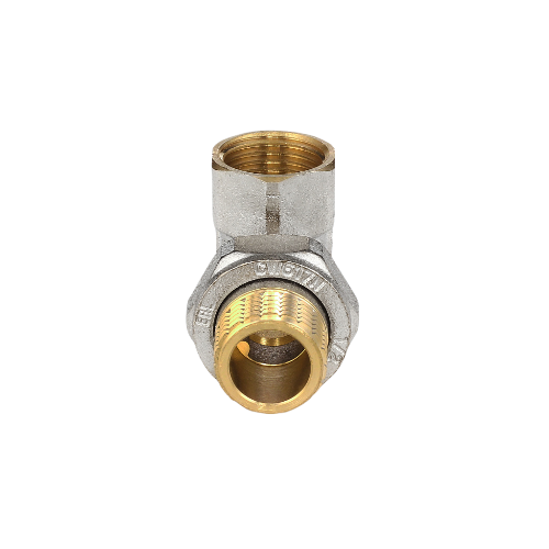 Тройник латунный Aquasfera 9030 DN 15 PN 40 резьба - 1/2'', покрытие - никель, резьбовой НР-НР-НР (американка), 9030-01 2