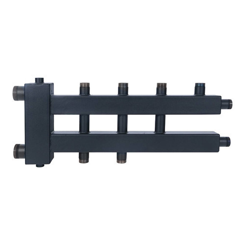 Коллектор распределительный ROMMER RDG-0060-024024 4-х контурный НР 1 1/4" Ду 32 Ру 4 дублёр компакт с гидравлическим разделителем 2
