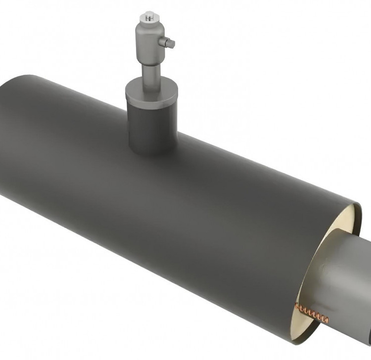Тройник с воздушником Ду 25 133х5,0/225 стальной в изоляции ППУ-ПЭ