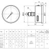 Манометр РОСМА ТМ-121Т.00 (0...1,6 МПа) Дкорп=40мм кл. 2,5 G1/8" коррозионностойкий виброустойчивый осевой 00000000581 2