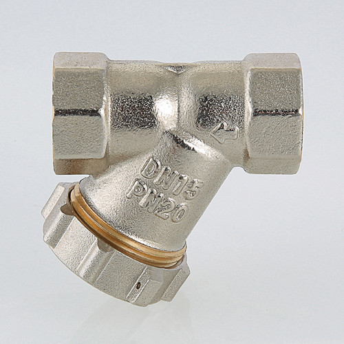 Фильтр механической очистки VALTEC VT.193 ВР 1/2" DN 15 PN 20 косой с заглушкой латунный 5