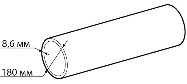 Труба ПНД техническая SDR21 d180х8,6 тип ОС