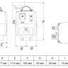 Электропривод неполнооборотный Genebre 5803 48 24V/220V IP65 2