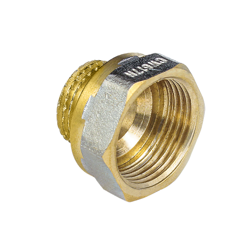 Переходник латунный Aquasfera 9021 DN 32х50 PN 16 резьба - 1 1/4''x2'', покрытие - никель, резьбовой НР-ВР, 9021-12