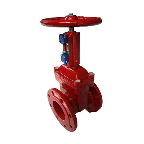 Задвижка клиновая c индикатором ABRA A40-Gi DN 125 PN 16/10 чугунная фланцевая с редуктором