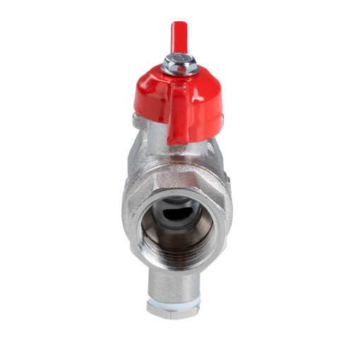 Шаровой кран VALTEC СТАНДАРТ 1/2" Ду15 Ру40 никелированный для подключения датчика температуры VT.128.N.04 3